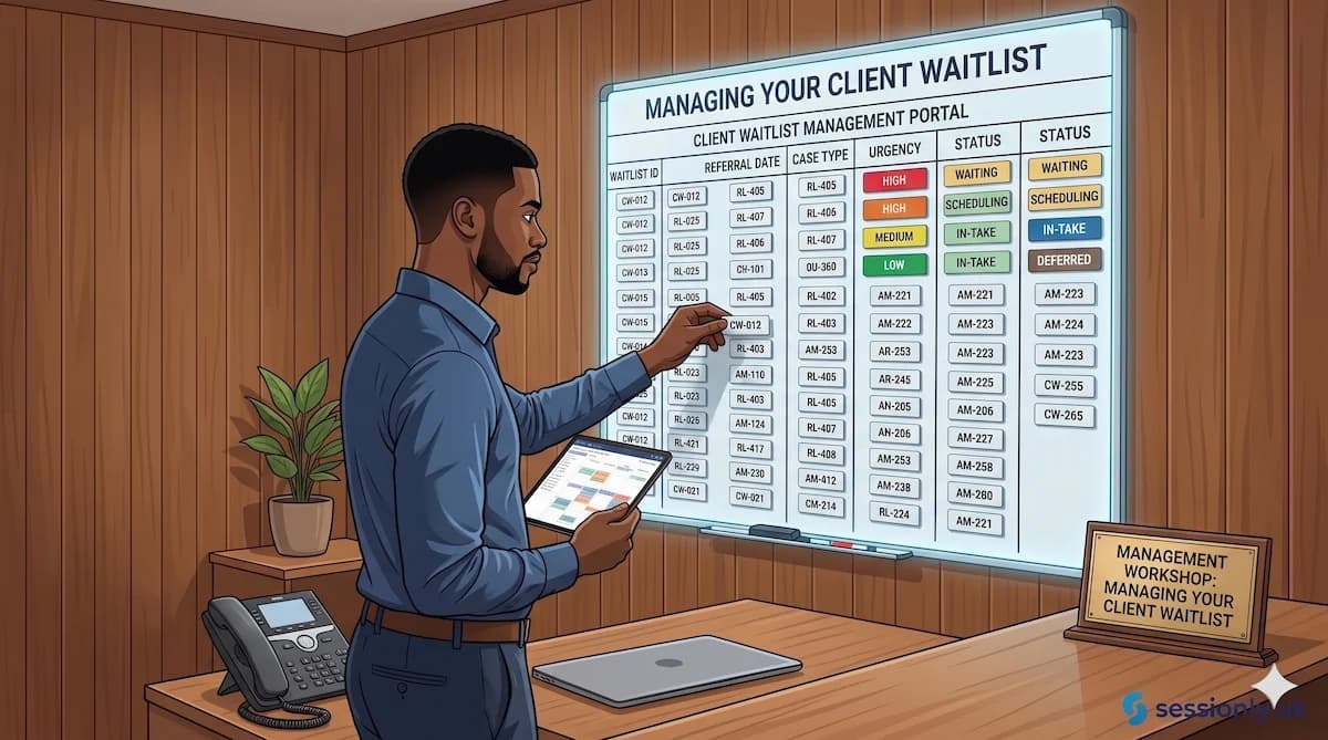 Managing a therapy waiting list efficiently in UK private practice and agencies