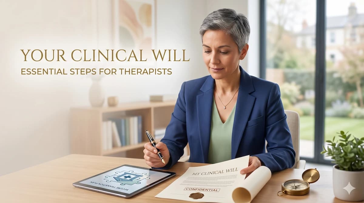 Your clinical will: why every UK therapist needs one (and how to actually keep it updated)